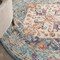 Homeroots 4 ft. Round Ivory & Light Blue Distressed Area Rug 385549 - alternate 7